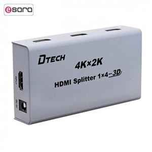 اسپلیتر 1 به 4 HDMI دیتک مدل DT-7144 Dtech DT-7144 1x4 HDMI Splitter