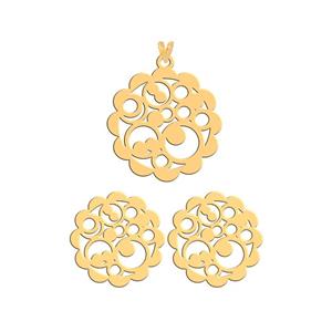 نیم ست طلا 18 عیار زنانه فرشته مدل اسلیمی WHSL-00073