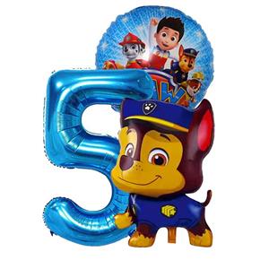 بادکنک فویلی مستر تم طرح سگهای نگهبان کد 5 پلاس مجموعه 3 عددی