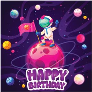 بنر تم تولد طرح فضانورد کد 1112