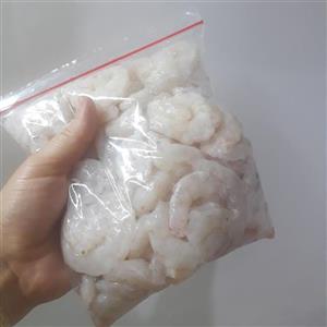 فیله ی میگو سایز درشت پاک شده بسته بندی شده رگ گیری شده