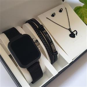 ساعت مچی ال ای دی بند رابر بدنه فلزی led