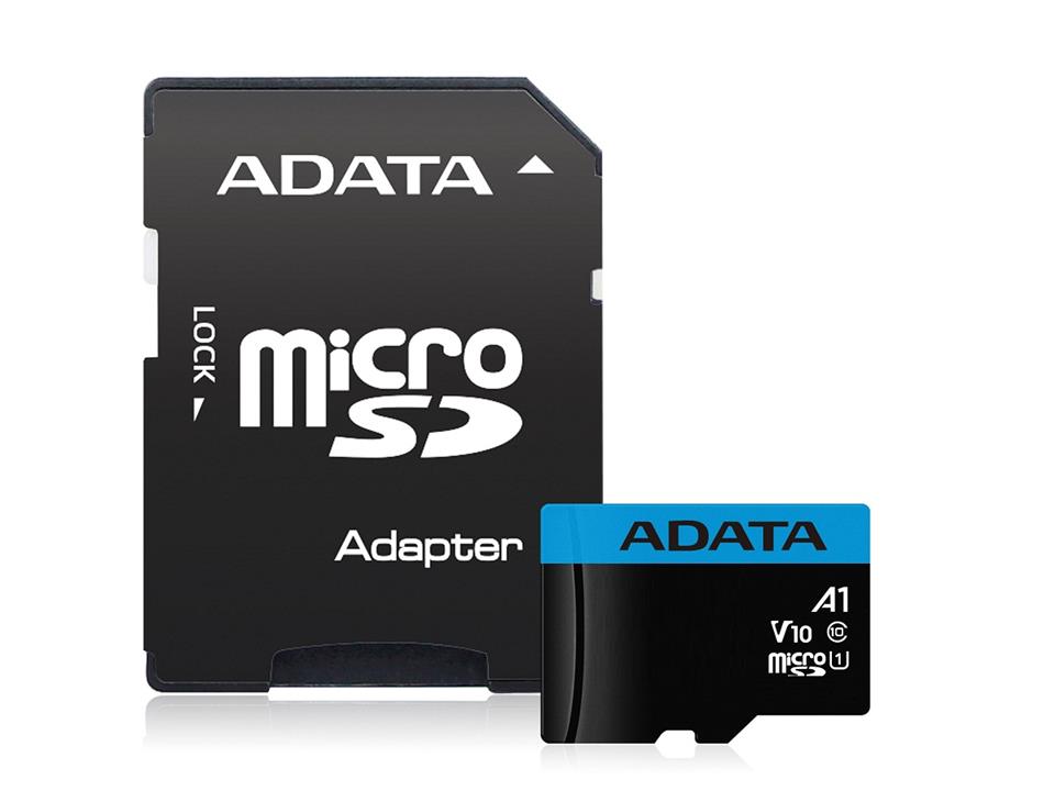 کارت حافظه microSDHC ای دیتا مدل Premier V10 A1 کلاس 10 استاندارد UHS-I سرعت 100MBps ظرفیت 32 گیگابایت