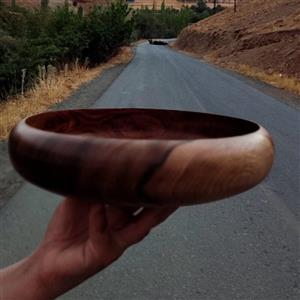 کاسه چوبی خمره ای 25سانتیمتر ساخته شده از چوب گردو