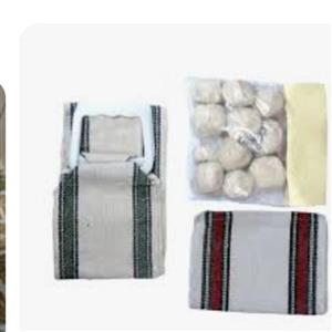 کیسه کمری خط دار سفید و زبر