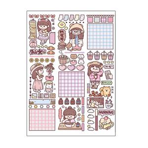 برچسب مدل برش نخورده طرح اسکرپ بوک دخترانه کیوت 