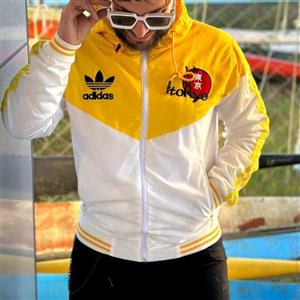 کاپشن شمعی ADIDAS زرد سفید لارج تا ایکس لارج