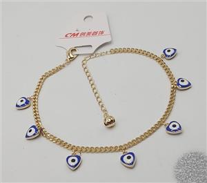 پابند چشم مدل قلبی زنجیر کارتیر طرح طلا وارداتی آویز دار دخترانه