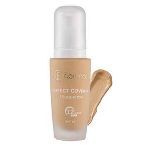 کرم پودر پرفکت کاور با فونداسیون پاستیل SPF:۱۵ رنگ بژ نرم شماره ۱۰۲ فلورمار Flormar Flormar Perfect Coverage Foundation 102