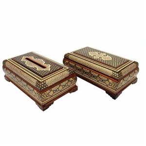 جعبه دستمال و کارد چنگال و سطل خاتم اصفهان
