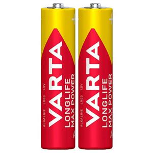 باتری دوتایی نیم قلمی Varta Long Life Max Power Alkaline LR03/MN2400 1.5V AAA