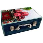 جعبه چوبی مدل چمدان طرح یلدای ایرانی کد WS395