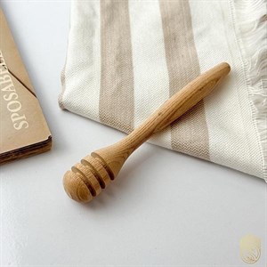 قاشق عسل خوری مدل چوبی چنار بسته 2 عددی