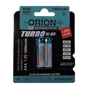 باتری نیم قلمی اوریون مدل HR3 بسته دو عددی
