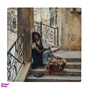 زیر لیوانی  طرح دختر سفال فروش کد    5768015_4032