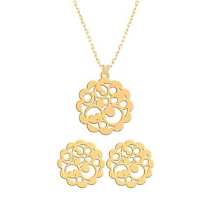 نیم ست طلا 18 عیار زنانه فرشته مدل اسلیمی WHSLZ-000073