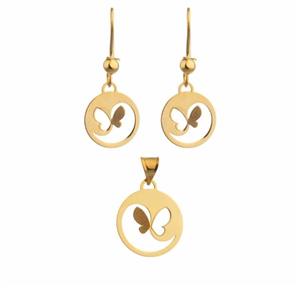 نیم ست طلا 18 عیار زنانه الن نار مدل MS0628