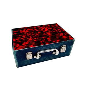 جعبه هدیه چوبی مدل چمدان قلب کد WS402