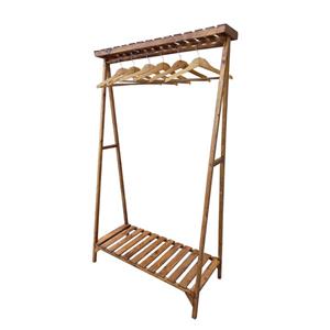 رگال لباس و چوب لباسی مدل چوبی کد Kp120 s6 مجموعه 7 عددی