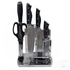 سرویس کارد 8 پارچه با پایه ایستاده یونیک  UN-5535 Uniqe 5535 Knife Set 9 Pcs