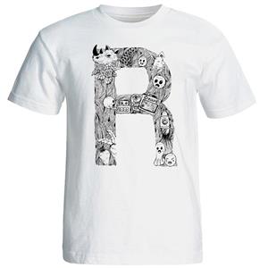   تی شرت آستین کوتاه مردانه شین دیزاین طرح حروف اول اسم R کد 4555