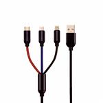 کابل تبدیل USB به USB-microUSB لایتنینگ مویان مدل mc-01 به طول 45 سانتی متر\n\n