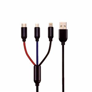 کابل تبدیل USB به USB-microUSB لایتنینگ مویان مدل mc-01 به طول 45 سانتی متر\n\n