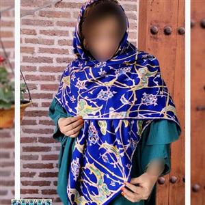 روسری با طرح کاشیکاری مسجد کبود تبریز،  یه کار خاص و منحصر به فرد،  زیبا و سنتی،