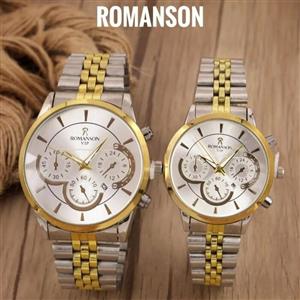 ساعت ست رومانسون طرح سه موتوره بسیار شیک موتور شرکتی درجه 1 و بند استیل رنگ ثابت