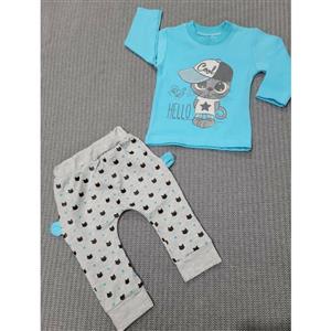 بلوز شلوار نوزادی طرح گربه