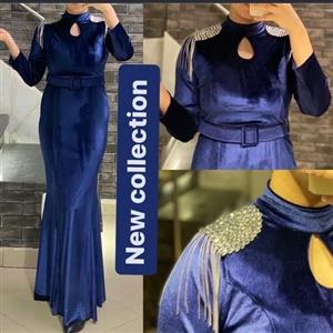 لباس مجلسی زنانه مدل اشکی مخمل ساده