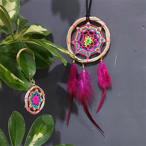 ست آویز ماشین و جاکلیدی دریم کچر حلقه حصیری