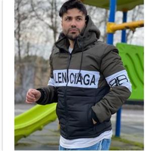 کاپشن بادی BALENCIAGA زیتونی سفید برزنت داخل کرک\n