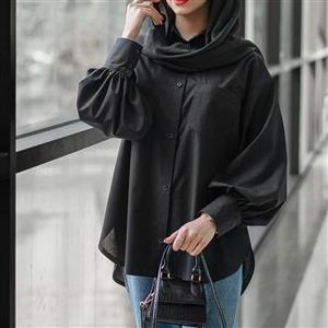 شومیز زنانه مانتویی کد 105
