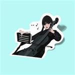 استیکر Wednesday Adams Plays Cello