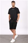 ست تی شرت و شلوارک اسپرت  کاپوت دار طرح چاپی مردانه مدمکست Madmext کد 122