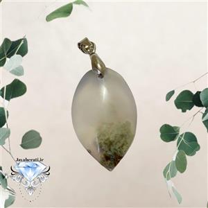 آویز عقیق شجربهاری زمینه سوسنی بینظیر