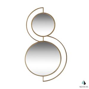 آینه گرد پایه فلزی دکوری مدل D102