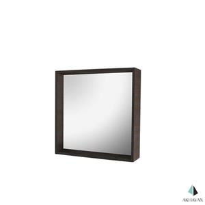 آینه مربع کوچک با قاب چوبی دکوری مدل D153