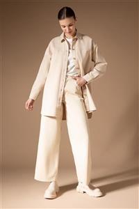 شلوار بگ بلند دکمه دار زنانه دفاکتو DeFacto کد 5444