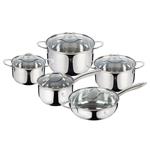 سرویس قابلمه ماهیتابه 10پارچه سوتین برلینگر هاوس مجارستان BerlingerHaus10-PIECE COOKWARE SET BH 6660 SILVER JEWELLERY COLLECTION