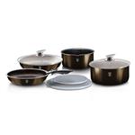 سرویس قابلمه ماهیتابه 9 پارچه برلینگر هاوس مجارستان BerlingerHaus 9-PIECE COOKWARE SET BH 7041 METALLIC LINE SHINY BLACK EDITION 