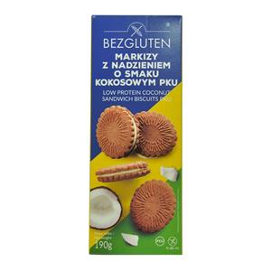 بیسکوییت کرم نارگیلی ( بدون گلوتن و کم پروتئین ) 190 گرم بزگلوتن – Bezgluten