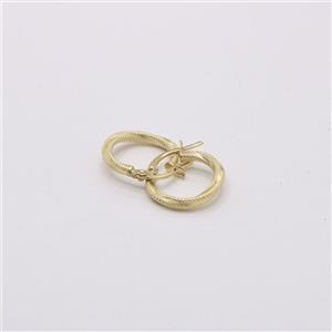گوشواره طلا 18 عیار زنانه طلای مستجابی مدل حلقه ای کد 67 -
