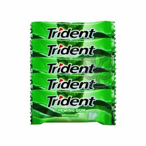پک پنج تایی آدامس نعنا سبز ( ۲٫۸gr*5 ) تریدنت – trident