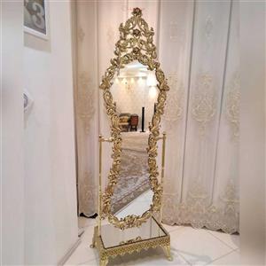 آینه قدی کمر باریک جنس آلیاژ آلومنیوم آبکاری برنز کد honar38