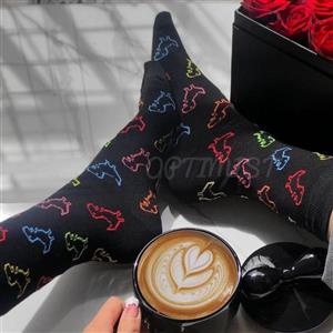 جوراب دایناسور فانتزی ساقدار نخ پنبه فری سایز