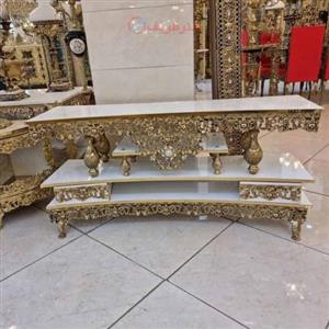 میز تلویزیون برنزی ورق ضخیم کد honar99