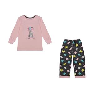 ست تی شرت آستین بلند و شلوار دخترانه ناربن مدل 1521443-84 Narbon Long Sleeve T-Shirt And Pants Set For Girls 