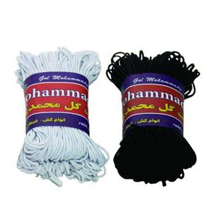 کش قیطان اعلا تبریز 100 متری برند گل محمدی بسته 20 عددی در دو رنگ سفید و مشکی